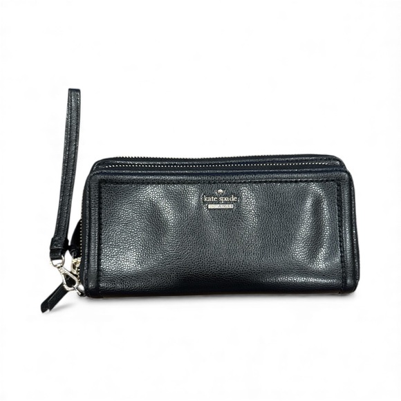 Kate Spade Black Pebbled Leather Wristlet - Picture 2 of 7